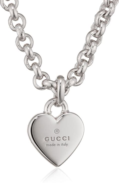 gucci trademark square necklace|gucci necklace with heart pendant.